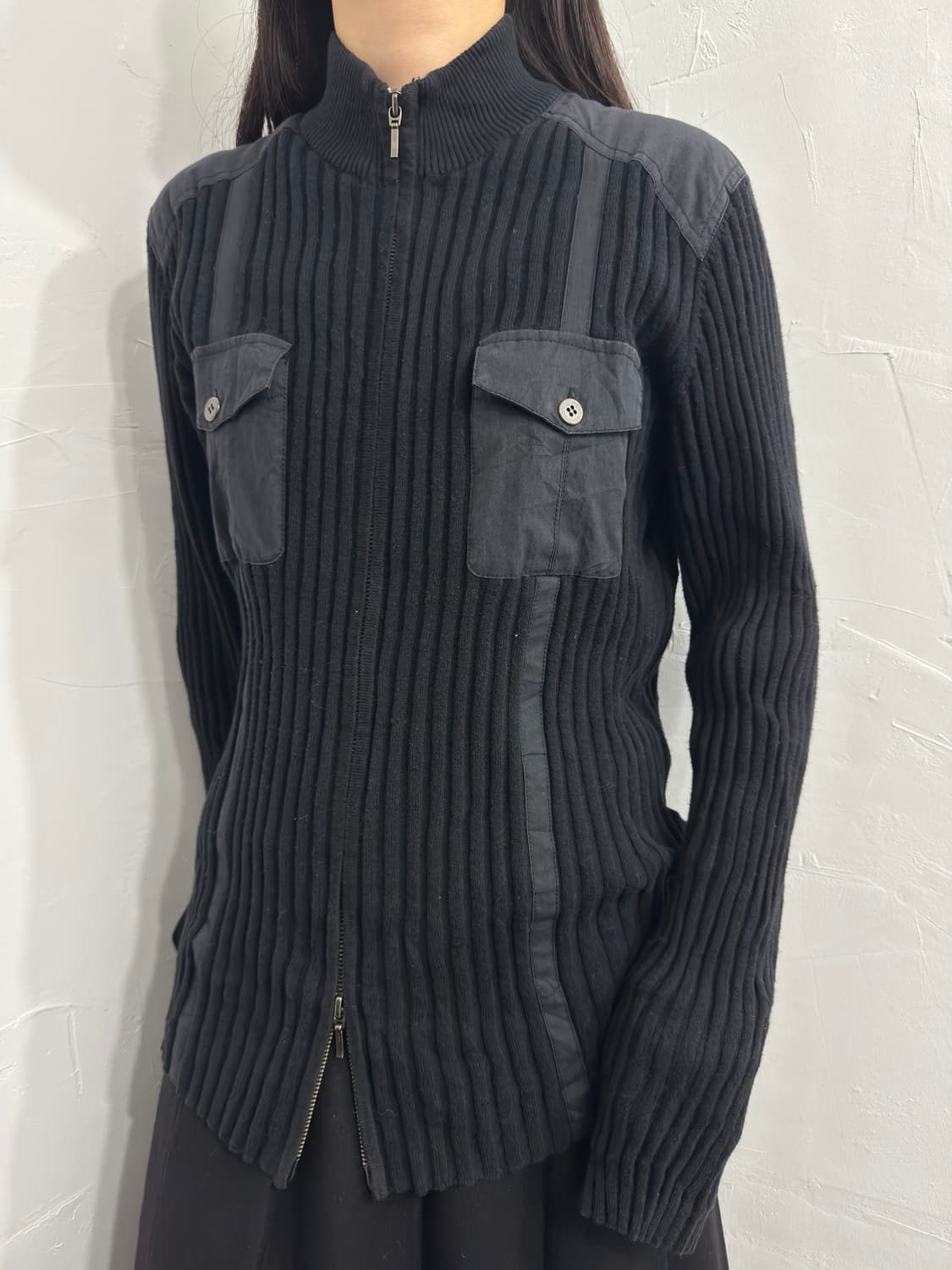 intermezzo pocket detail knit zipup 상품이미지2