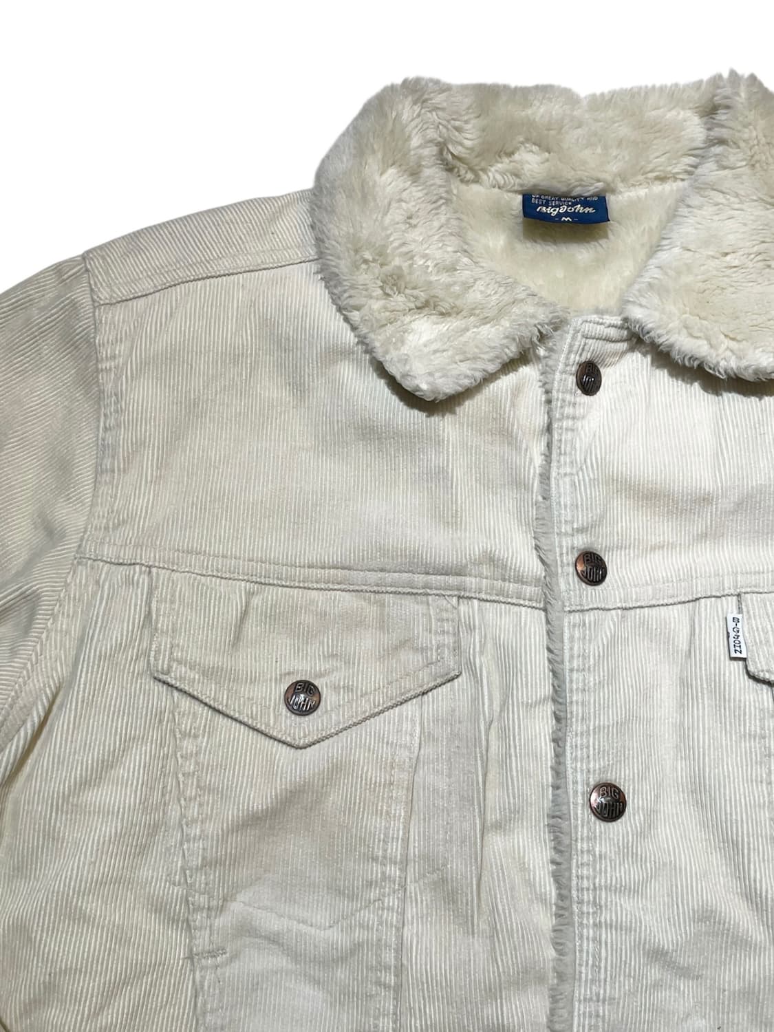 빅존 화이트 퍼 자켓 상품이미지4