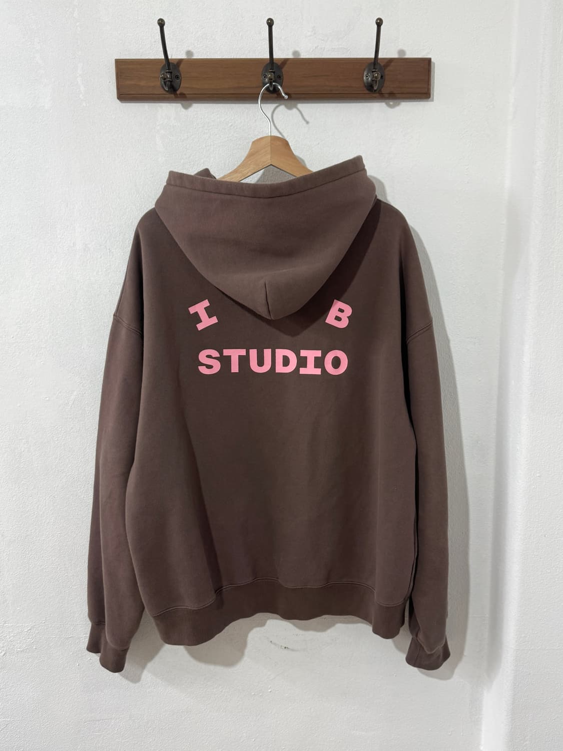 하라주쿠 한정 아이앱스튜디오 브라운 후드 상품이미지2