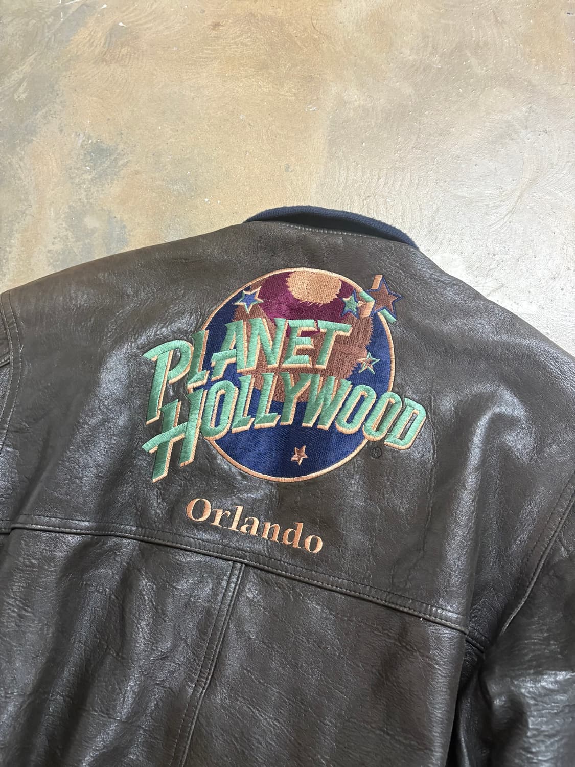 90s Planet Hollywood 레더자켓 상품이미지4