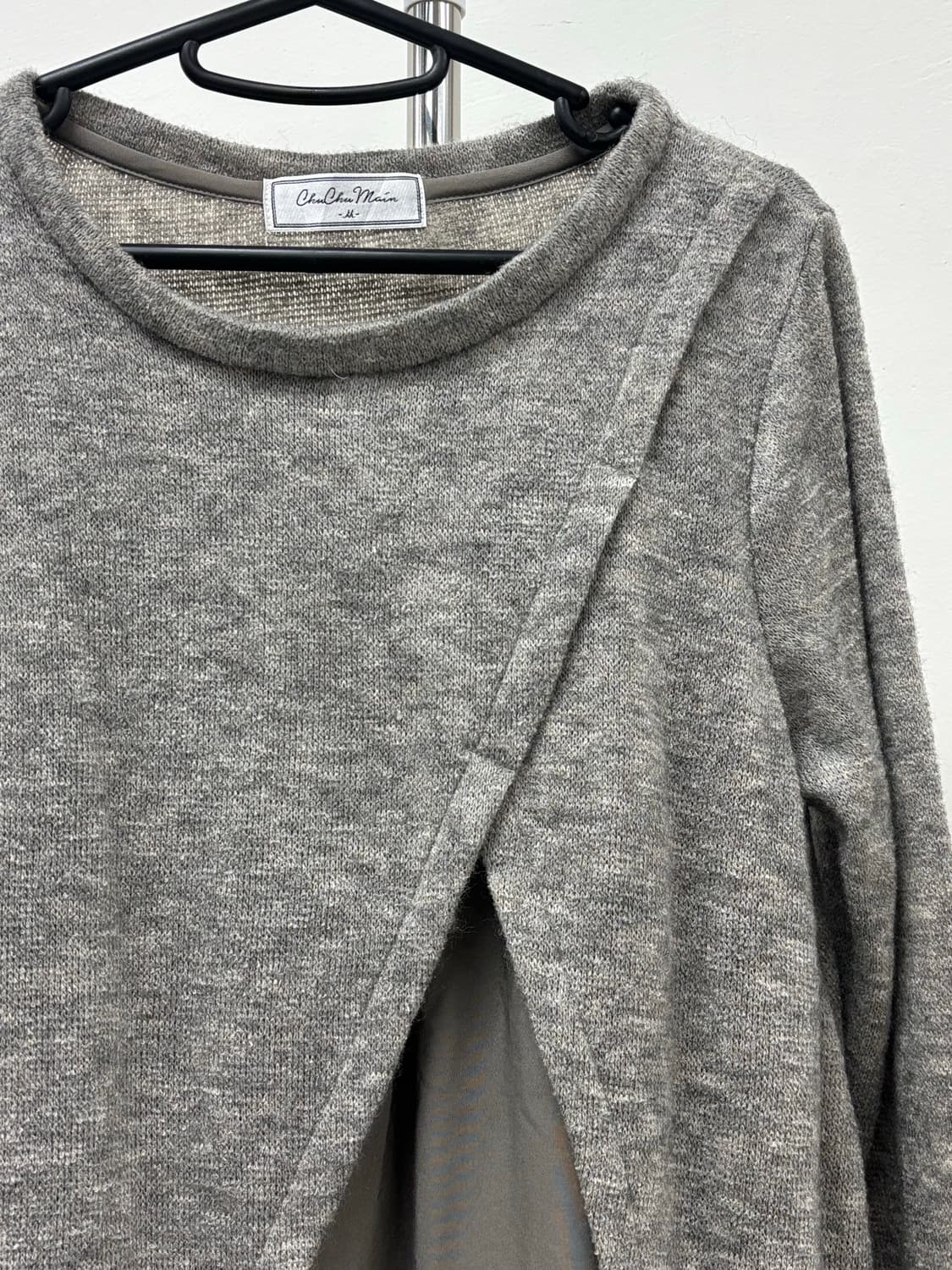 빈티지 그레이 레이어드 원피스 상품이미지5