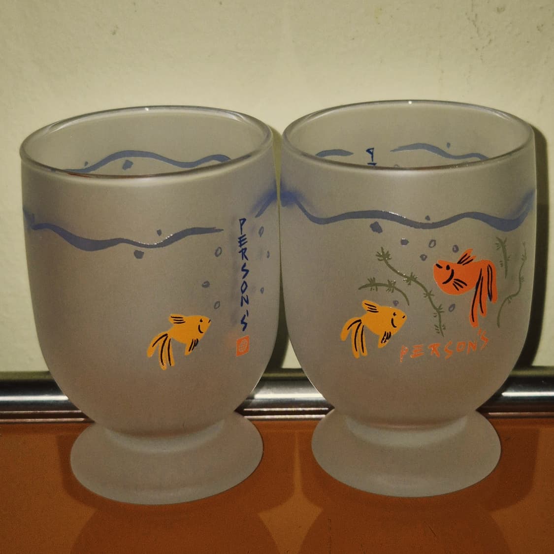 90s 파슨스 불투명 수초 금붕어 받침 잔 1p 상품이미지7