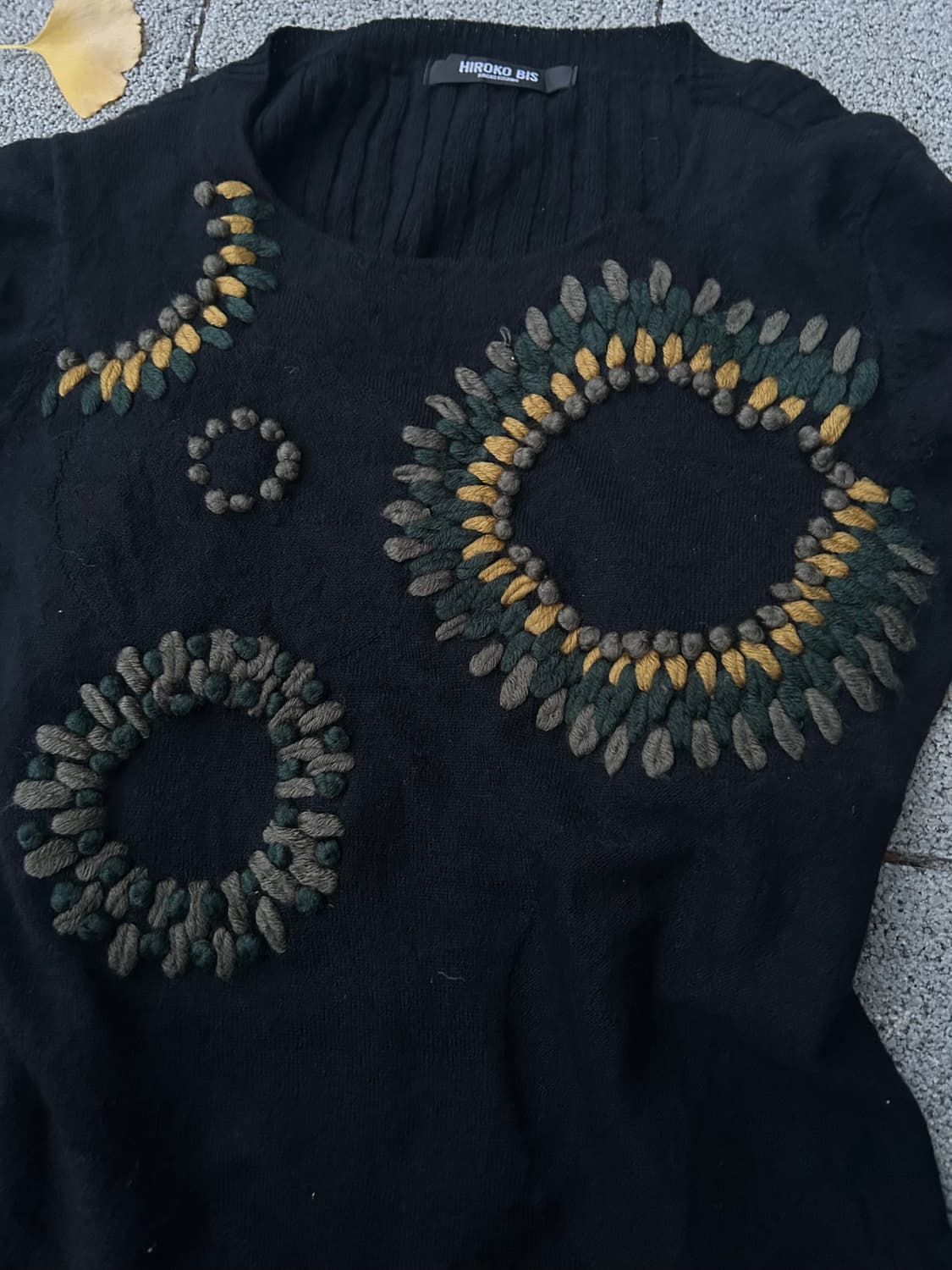 2000s HIroco bis 니혼진 블랙 니트  상품이미지2