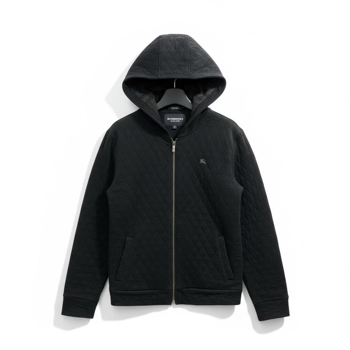 버버리 블랙라벨 퀼팅 후드 집업 블랙 3 상품이미지1
