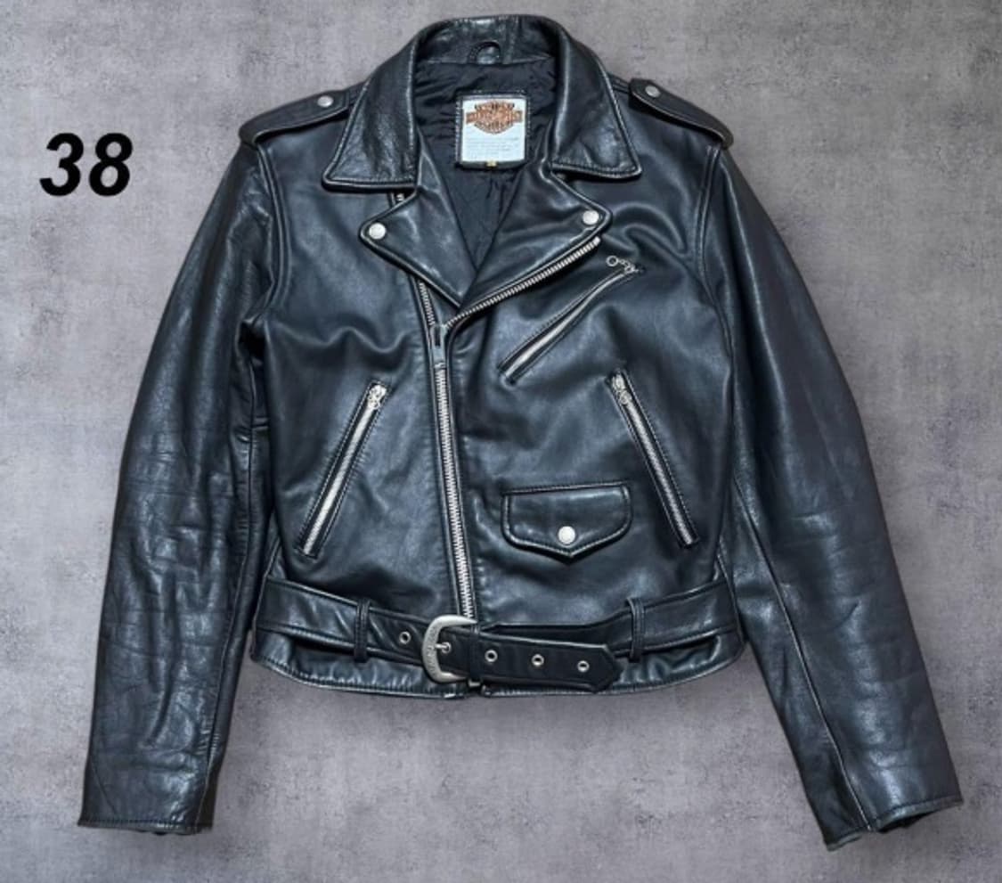 [38] 할리데이비슨 쇼트 레더 라이더 자켓 상품이미지1