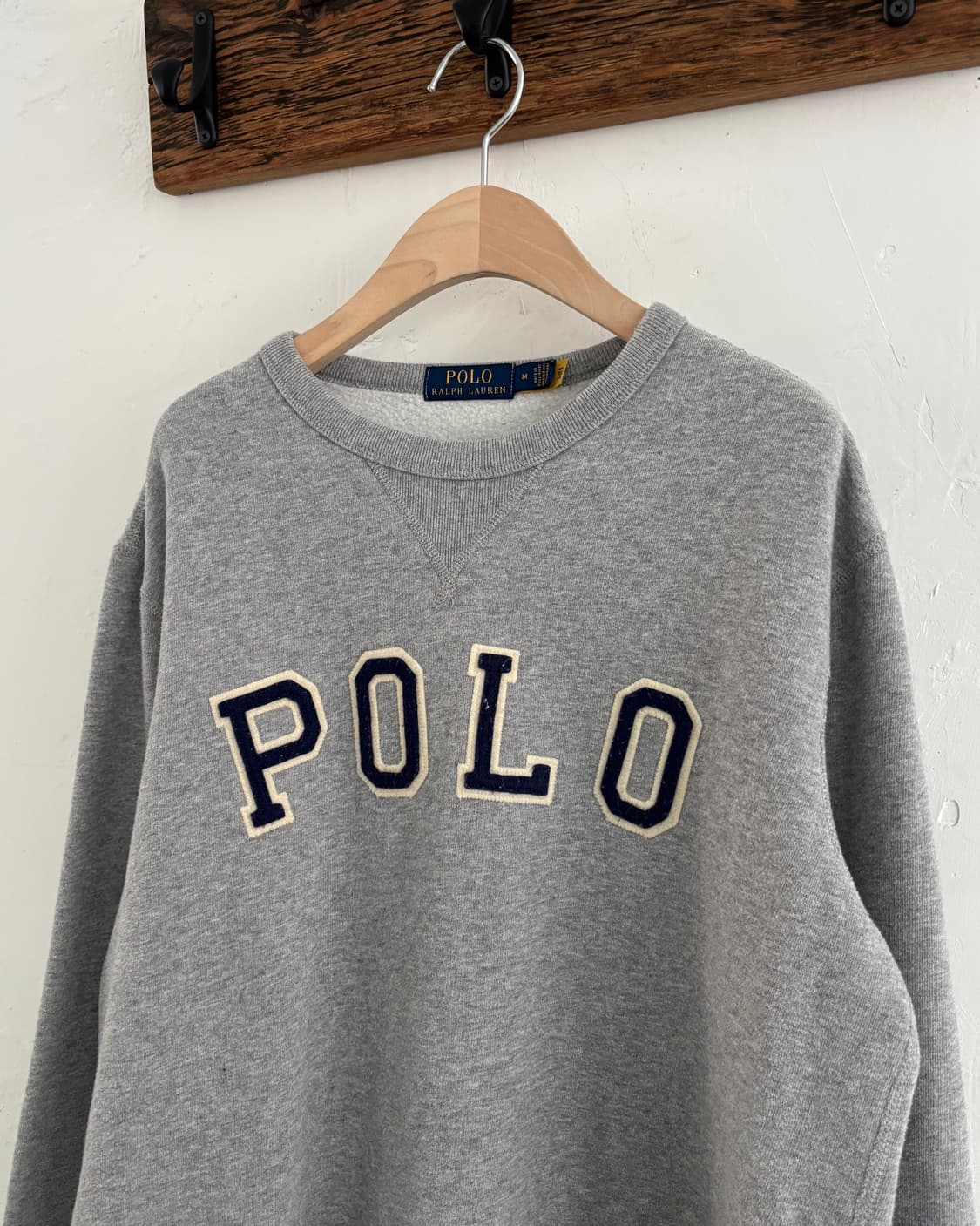 Polo 폴로 랄프로렌 QR라벨 아치로고 그레이 맨투맨 상품이미지6