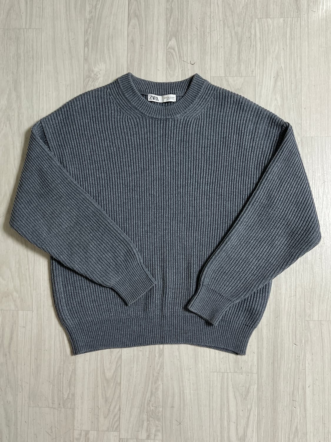 자라 ZARA - 베이직 하찌 라운드 니트 (그레이 s) 상품이미지1