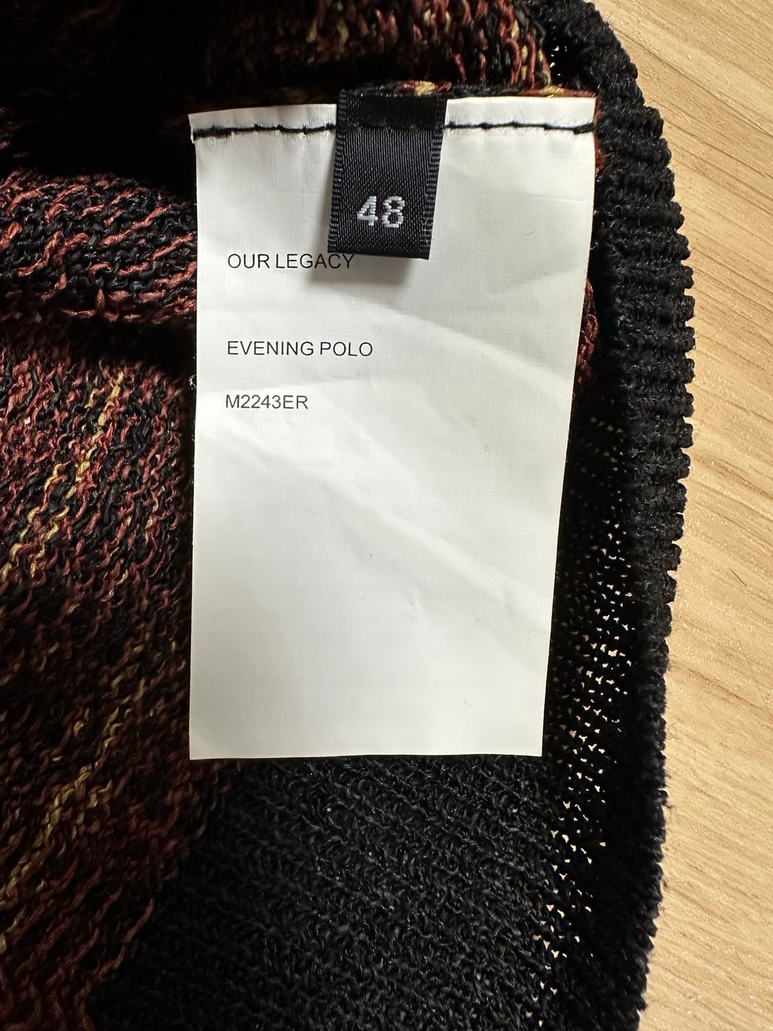Our Legacy 아워레가시 이브닝 폴로 러스트 체크  상품이미지5