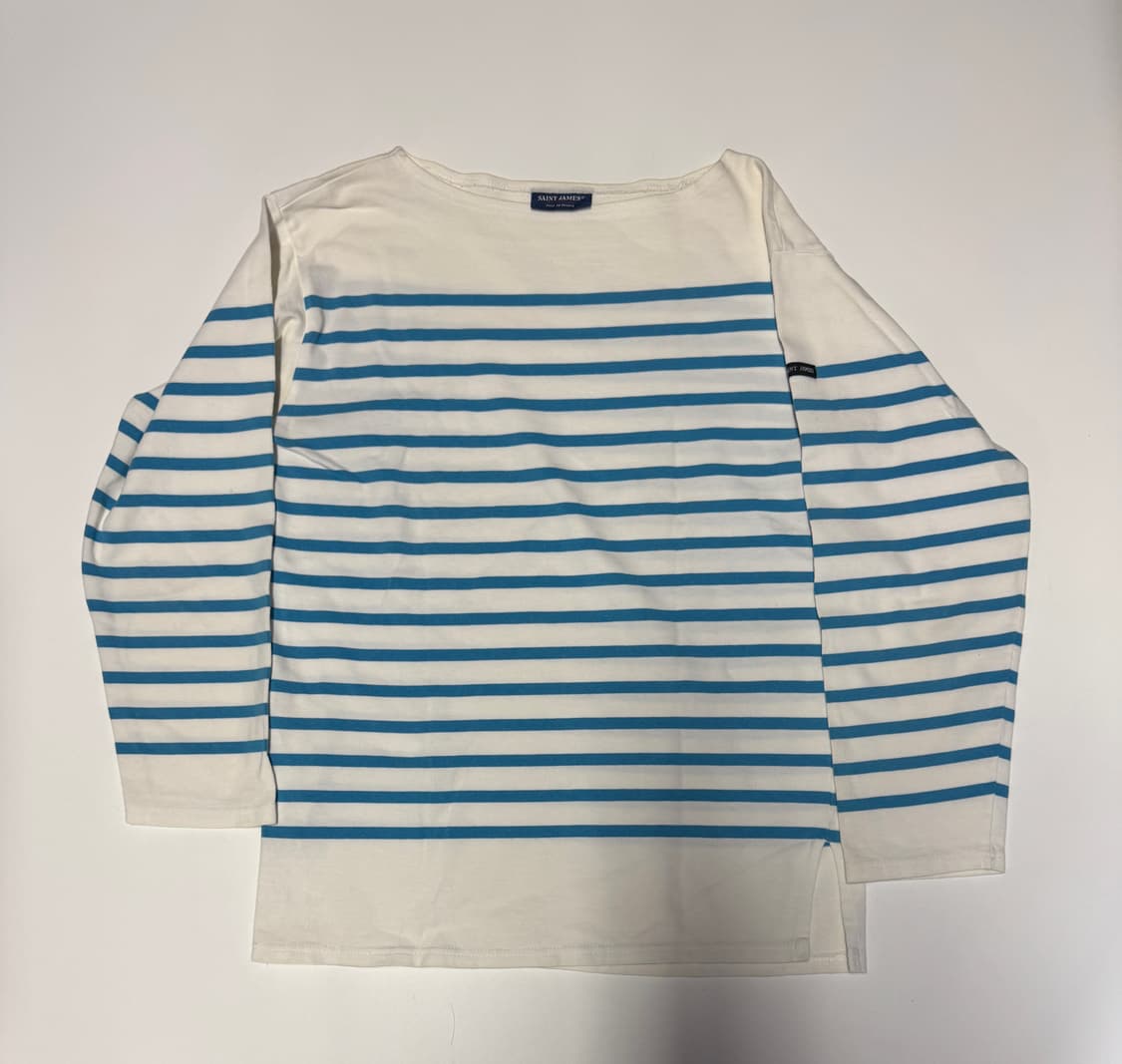 정품 여성 세인트제임스 귀여운 스트라이프 긴팔티 S ~ M 상품이미지1