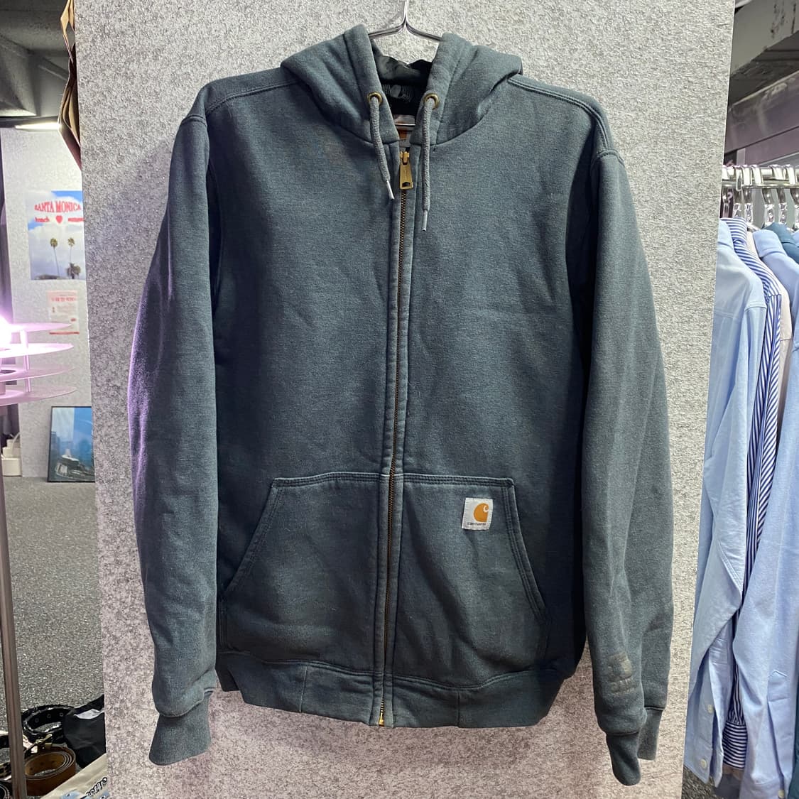 칼하트 로고 헤비웨이트 차콜 후드집업 B3604 상품이미지2