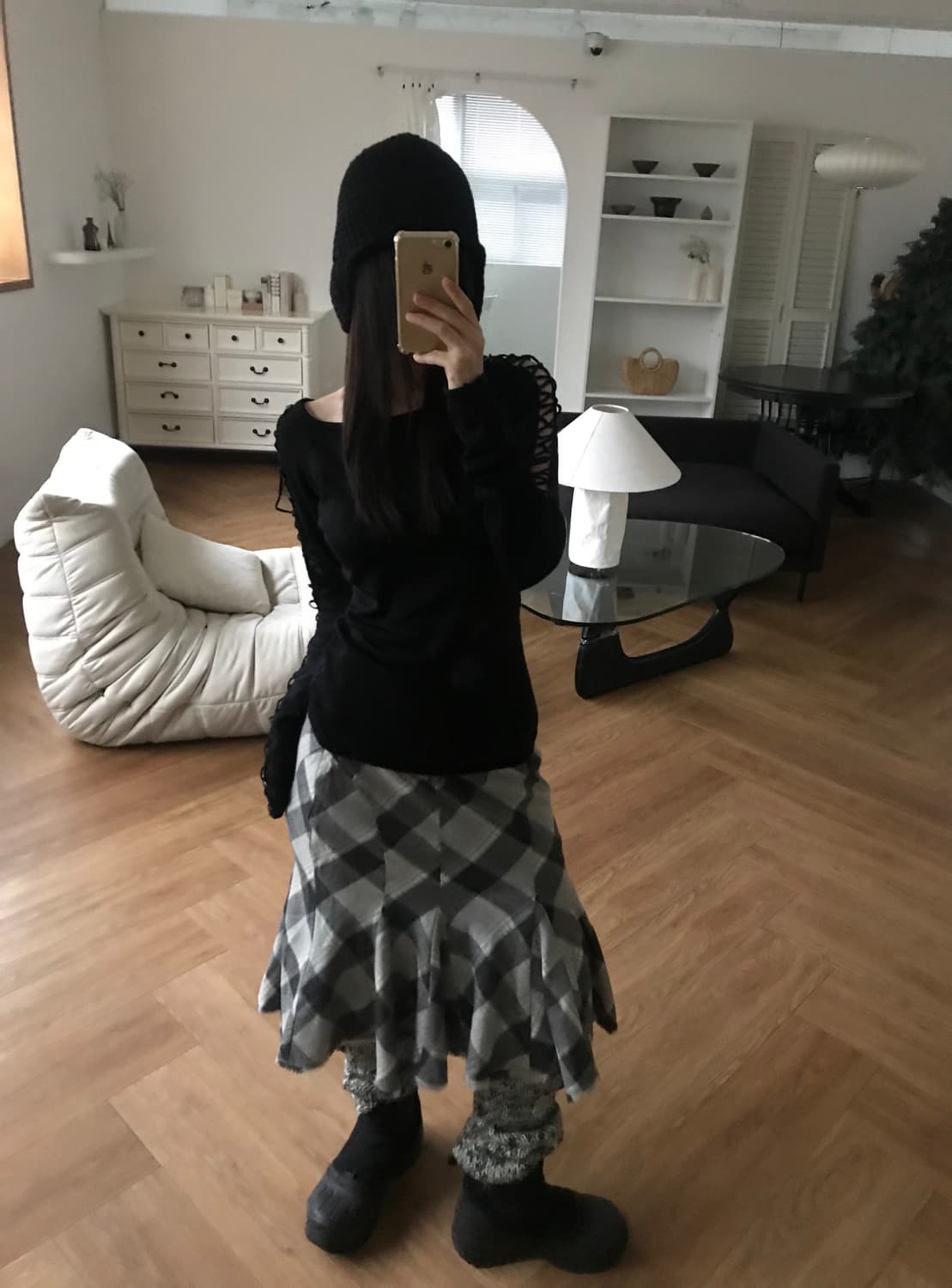 vintage black cut out knit 상품이미지3