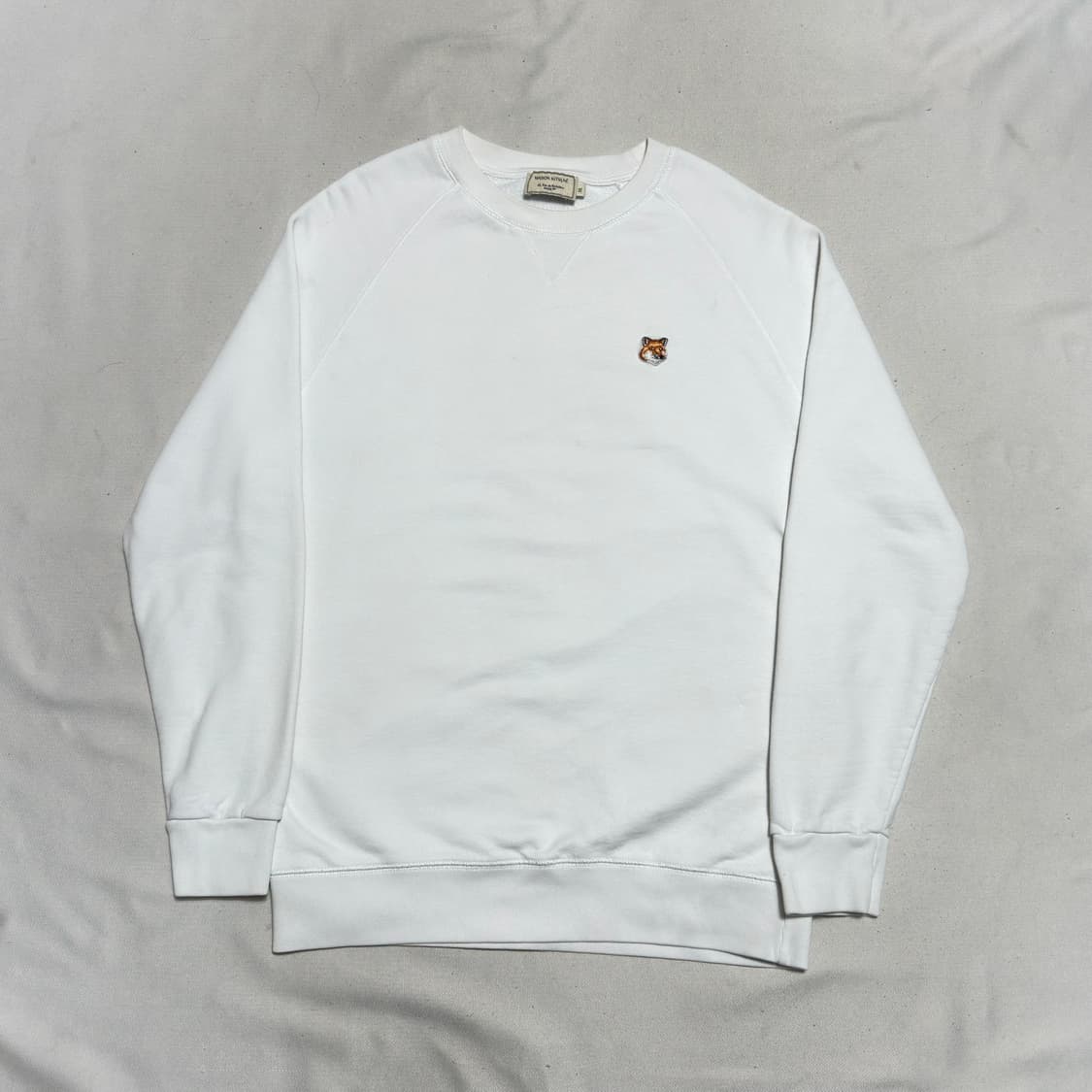 XL 메종키츠네 여우 로고 화이트 맨투맨 상품이미지2