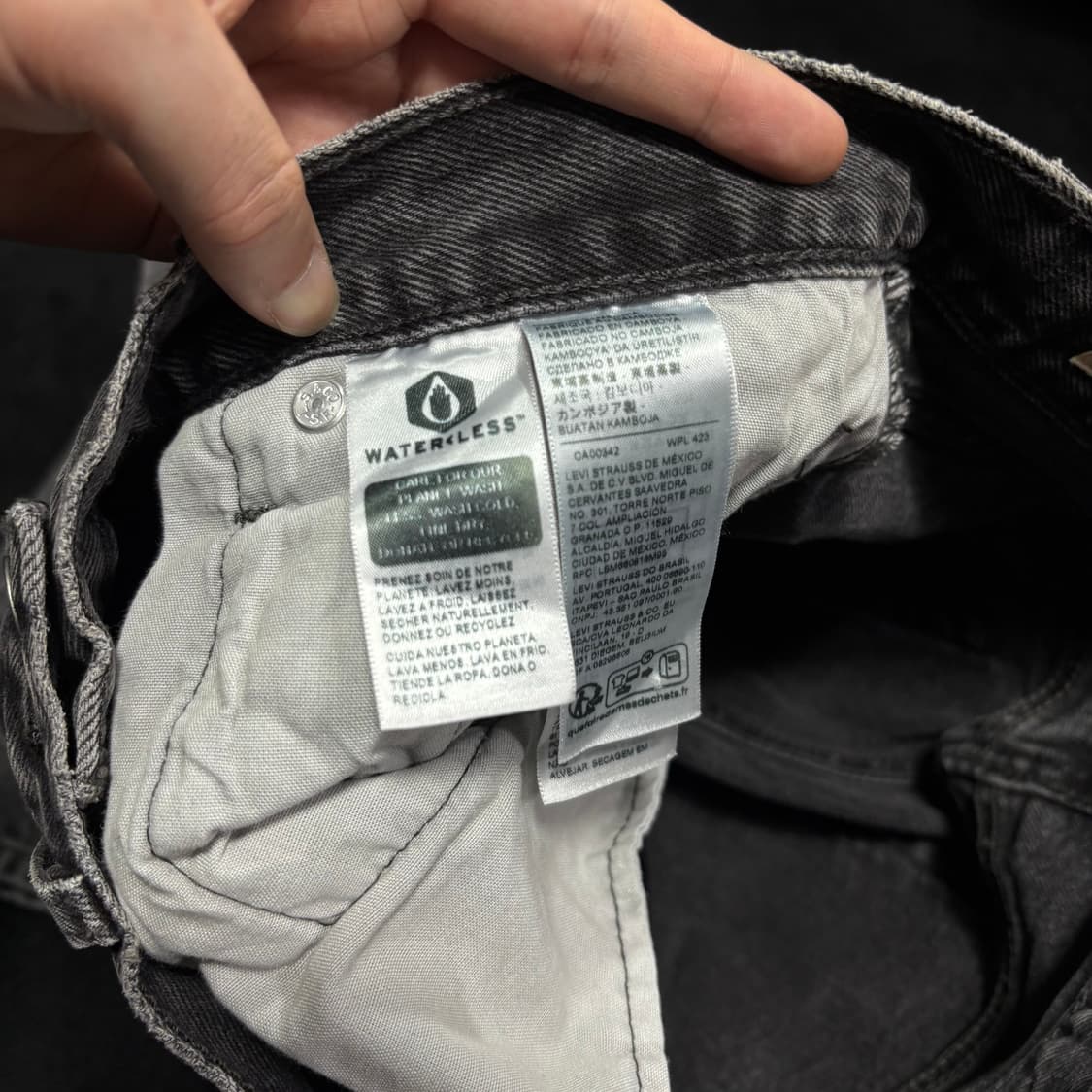 28 리바이스501 흑청 데님팬츠 상품이미지5