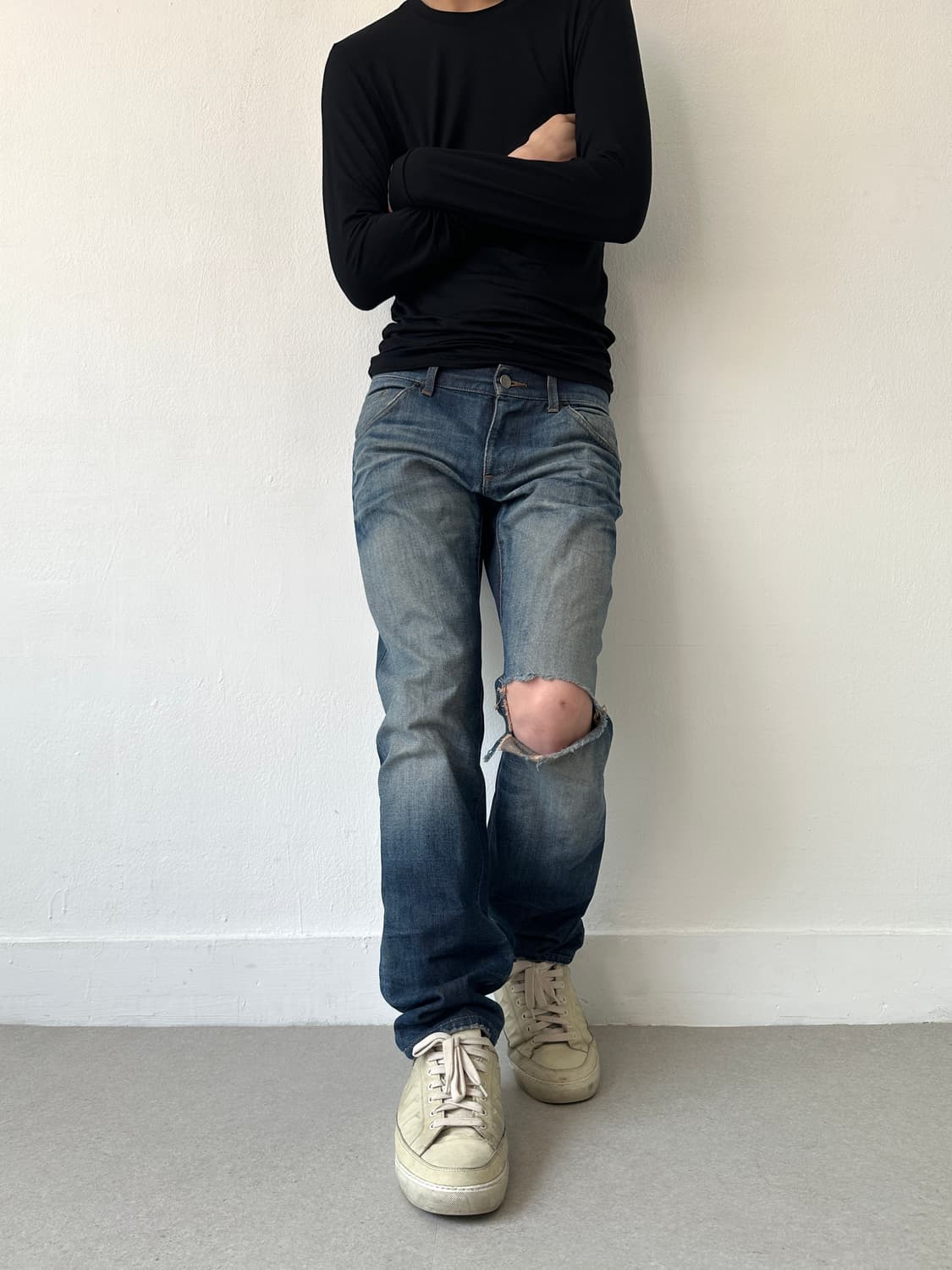 돌체앤가바나 2000s 디스트로이드 워싱 슬림진 상품이미지1