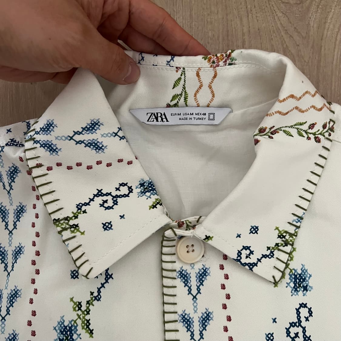 [ZARA] 자라 플로럴 자수 패턴 셔켓 상품이미지2