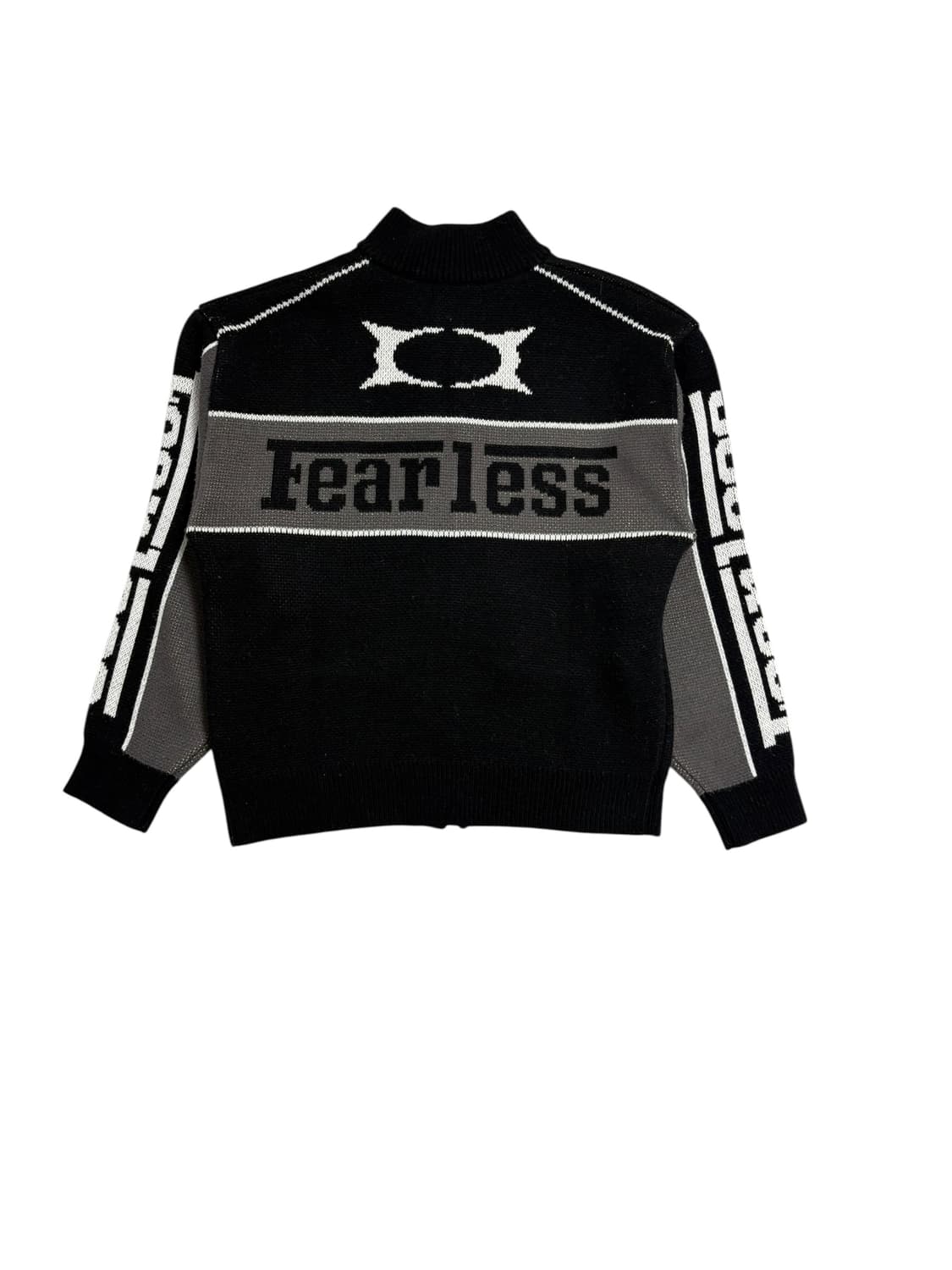 크리틱 피어리스 레이싱 집업 니트 블랙 상품이미지3