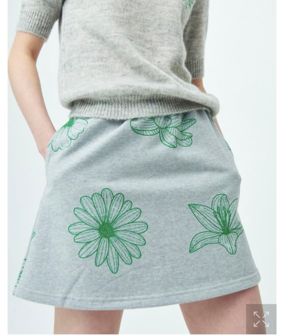 마르디 메크르디 데이지 베스트 스커트 셋업 세트 착샷있음 상품이미지9