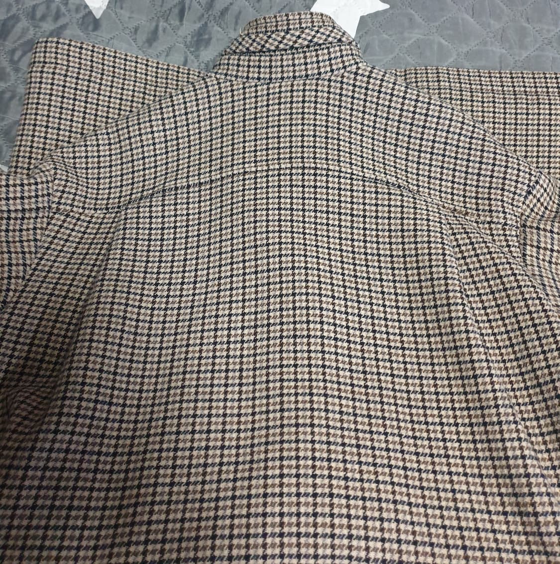 스튜디오톰보이 하운드 투스 체크 울 롱코트 (F) 상품이미지3