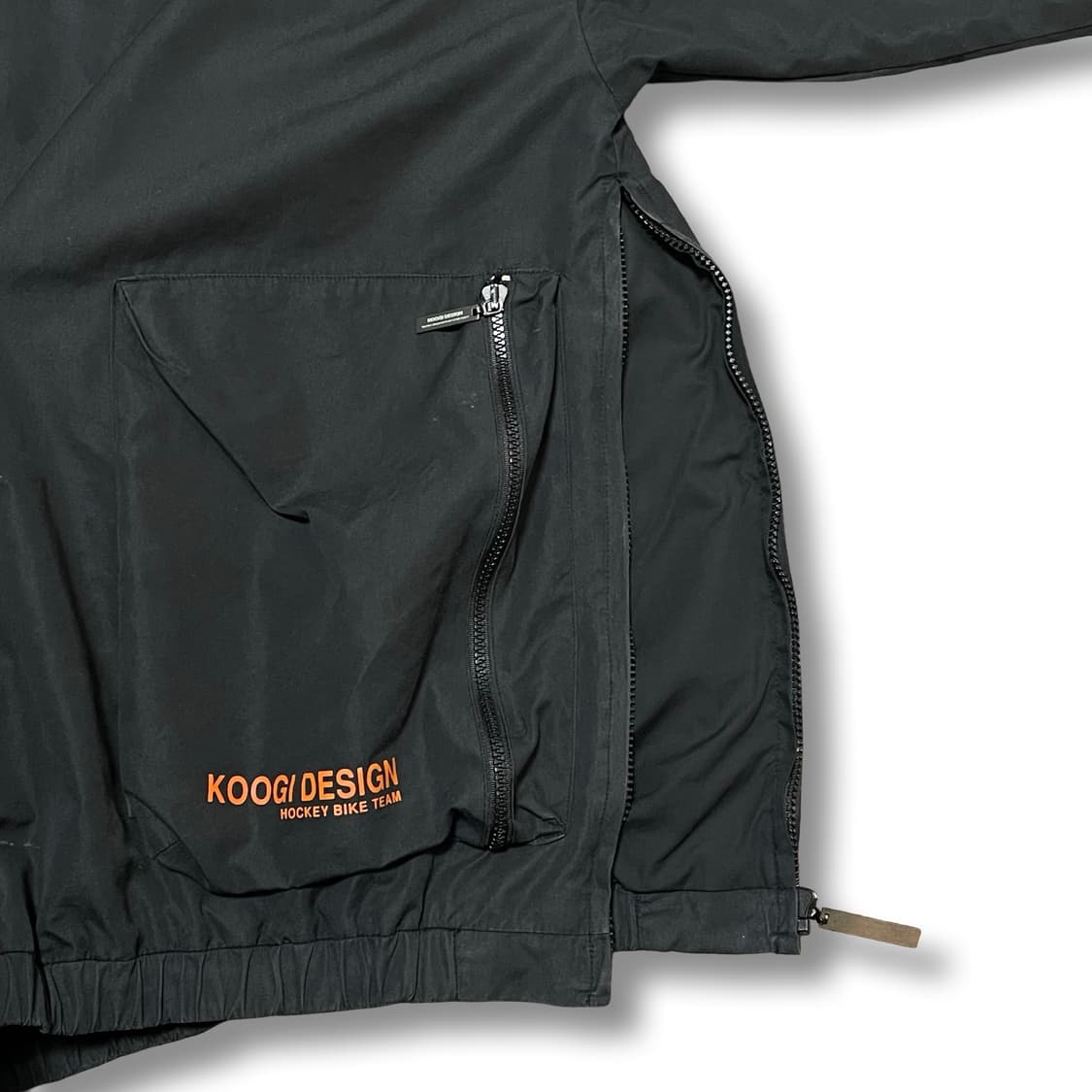 [F] 쿠기 빈티지 사선지퍼 블랙 후드 바람막이 고프코어 상품이미지5