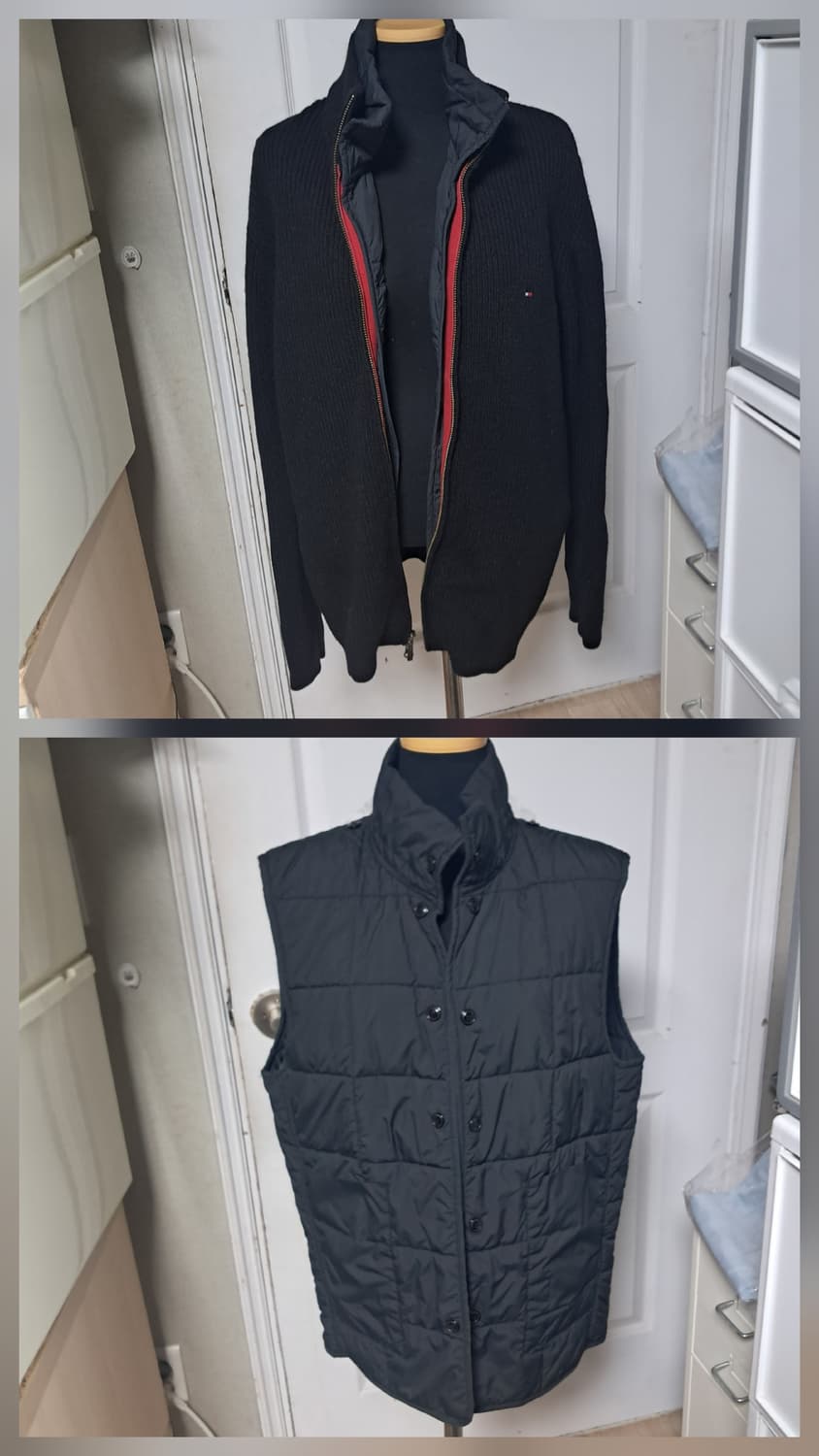 타미힐피거 남성 니트집업 가디건 패딩베스트 내피 M 상품이미지1