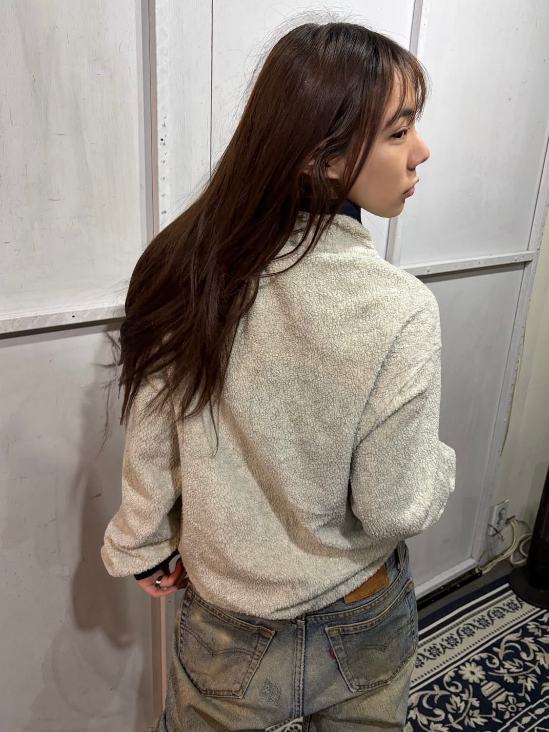 90s PATAGONIA ivory button fleece 상품이미지2