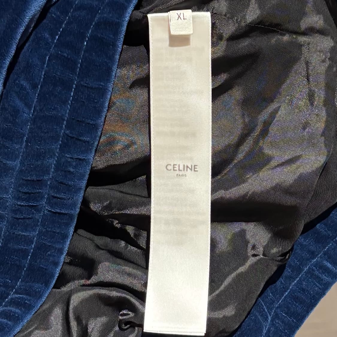 A+ / XL (105) 셀린느 트리오페 벨루어 트랙집업 블루 상품이미지5