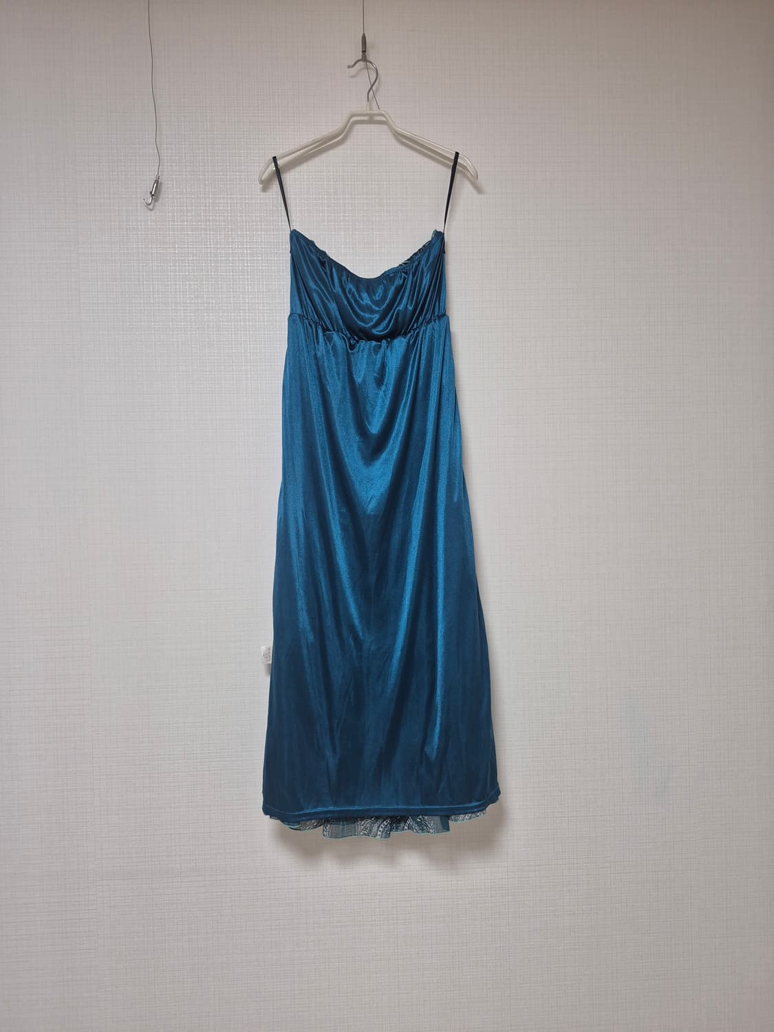 Japanese vintage 딥그린페이즐리 튜브탑원피스 상품이미지2