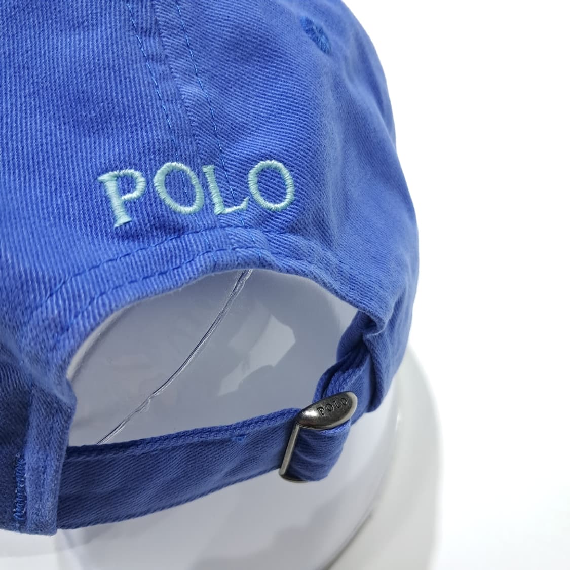 CL620 폴로 코튼 포니자수 로열블루 볼캡 모자 상품이미지6