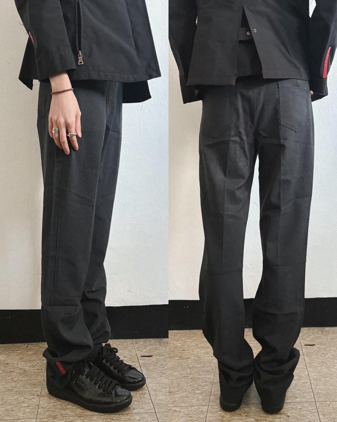 프라다스포츠 세미 플레어핏 울 슬랙스 상품이미지1