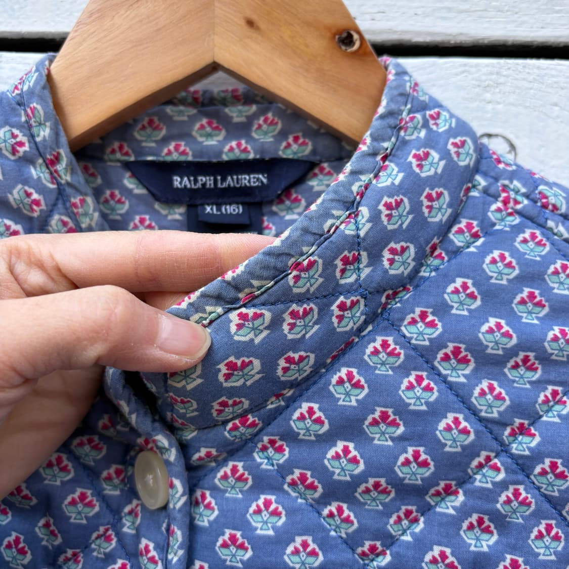 Polo 폴로 플라워 꽃무늬 퀼팅 자켓 상품이미지4