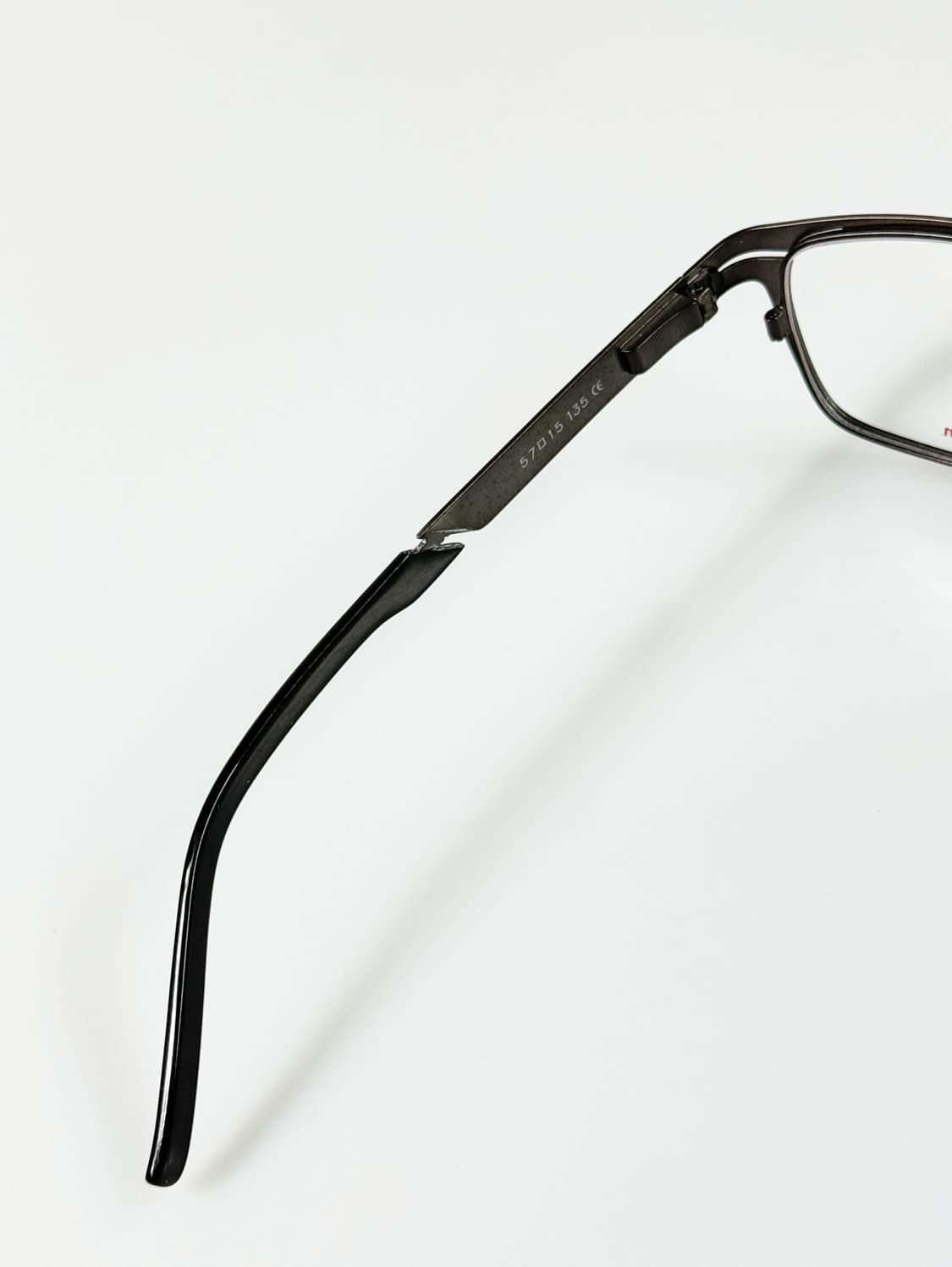 90s WILSON 다크 그레이 메탈릭 스퀘어 빈티지 안경 상품이미지7