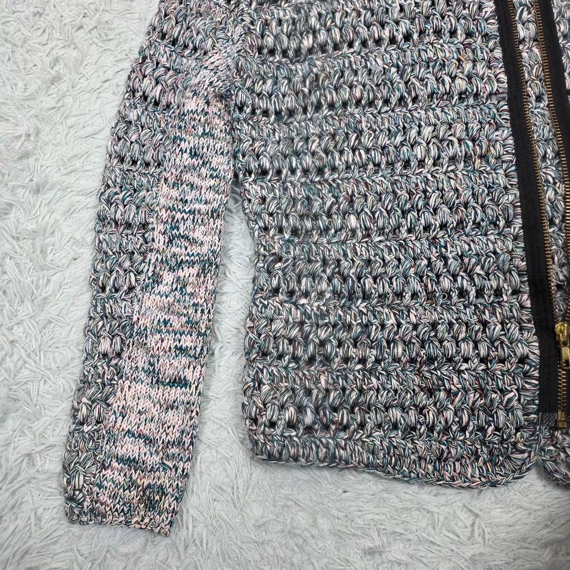 마쥬(maje) 크로셰 지퍼 가디건 믹스컬러 2호 (85) 상품이미지5