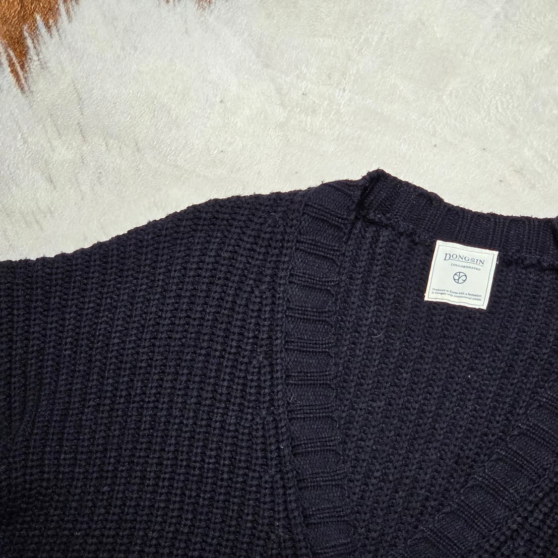 빈티지 네이비 브이넥 가디건 상품이미지3