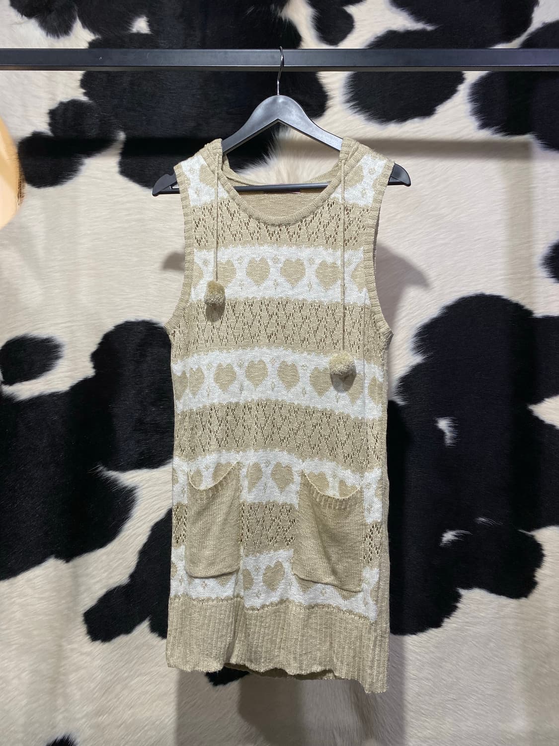 P.L.G 폼폼이 롱 후드니트 상품이미지2