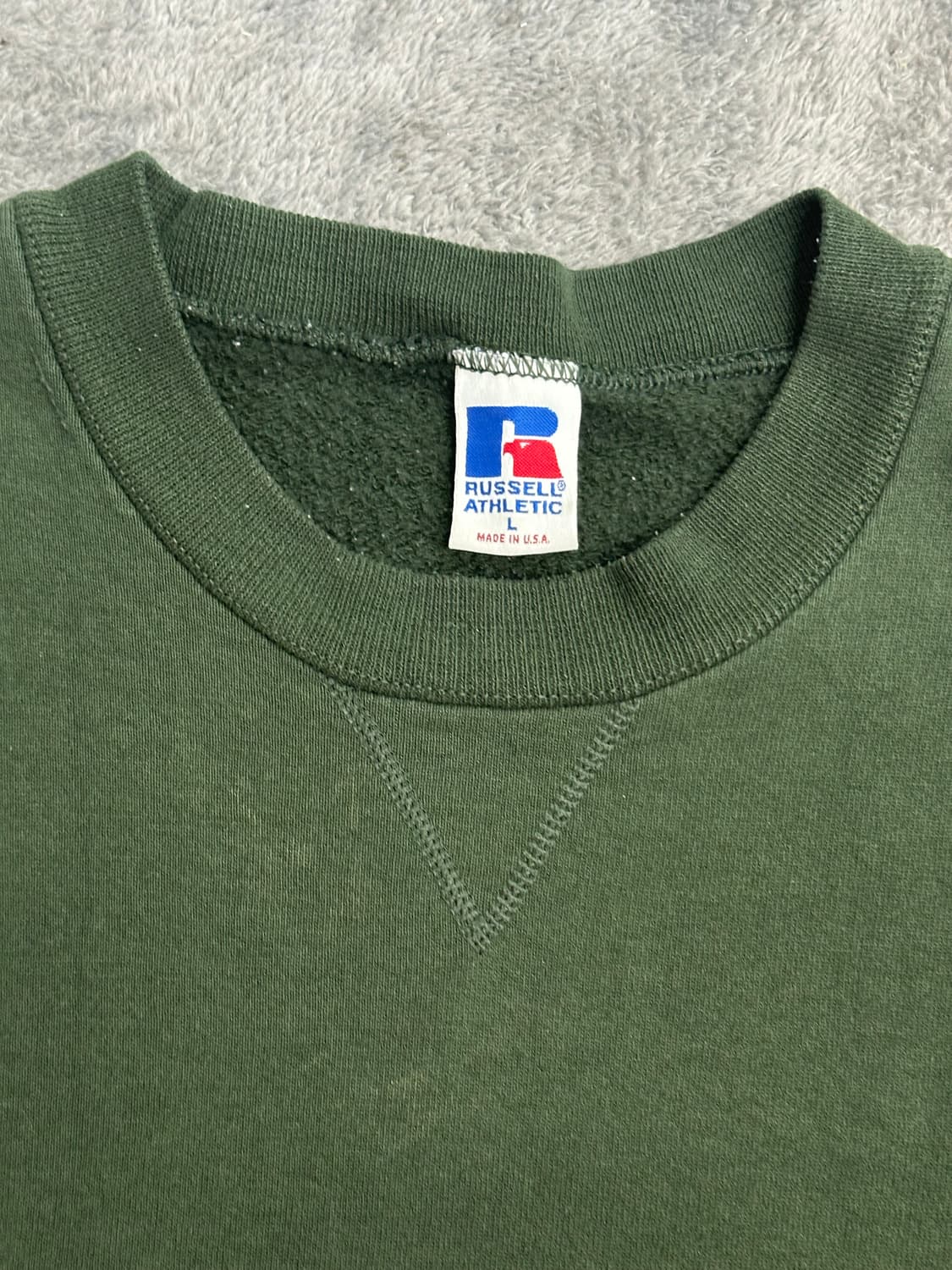 90s 러셀 딥그린 스웻셔츠 L 상품이미지3