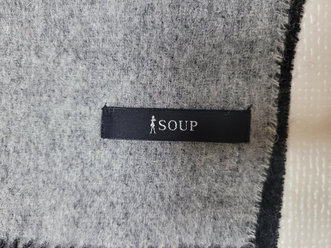 숲 SOUP 양면 울 머플러 그레이/블랙 상품이미지10