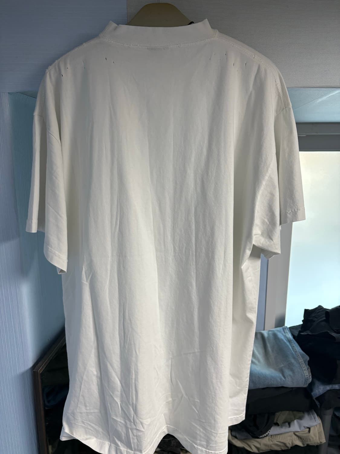 발렌시아가 리버스로고 오버사이즈 티셔츠 화이트 3사이즈 새상품 상품이미지3