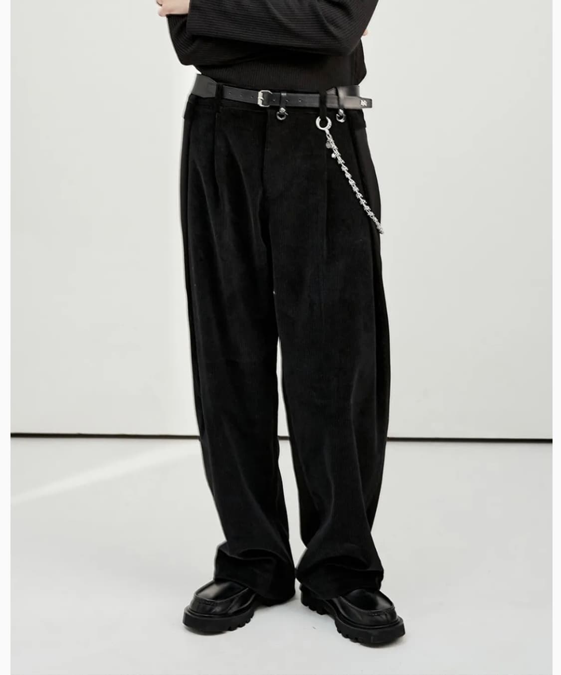 알렌느 코듀로이 믹스 플리츠 폴딩 진 1size 상품이미지5