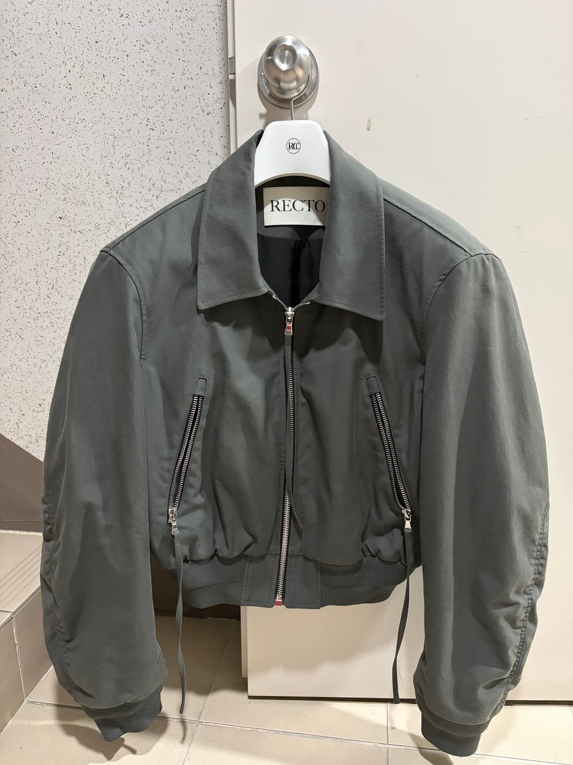 25 ss 렉토 팀 봄버 자켓 그레이 상품이미지4