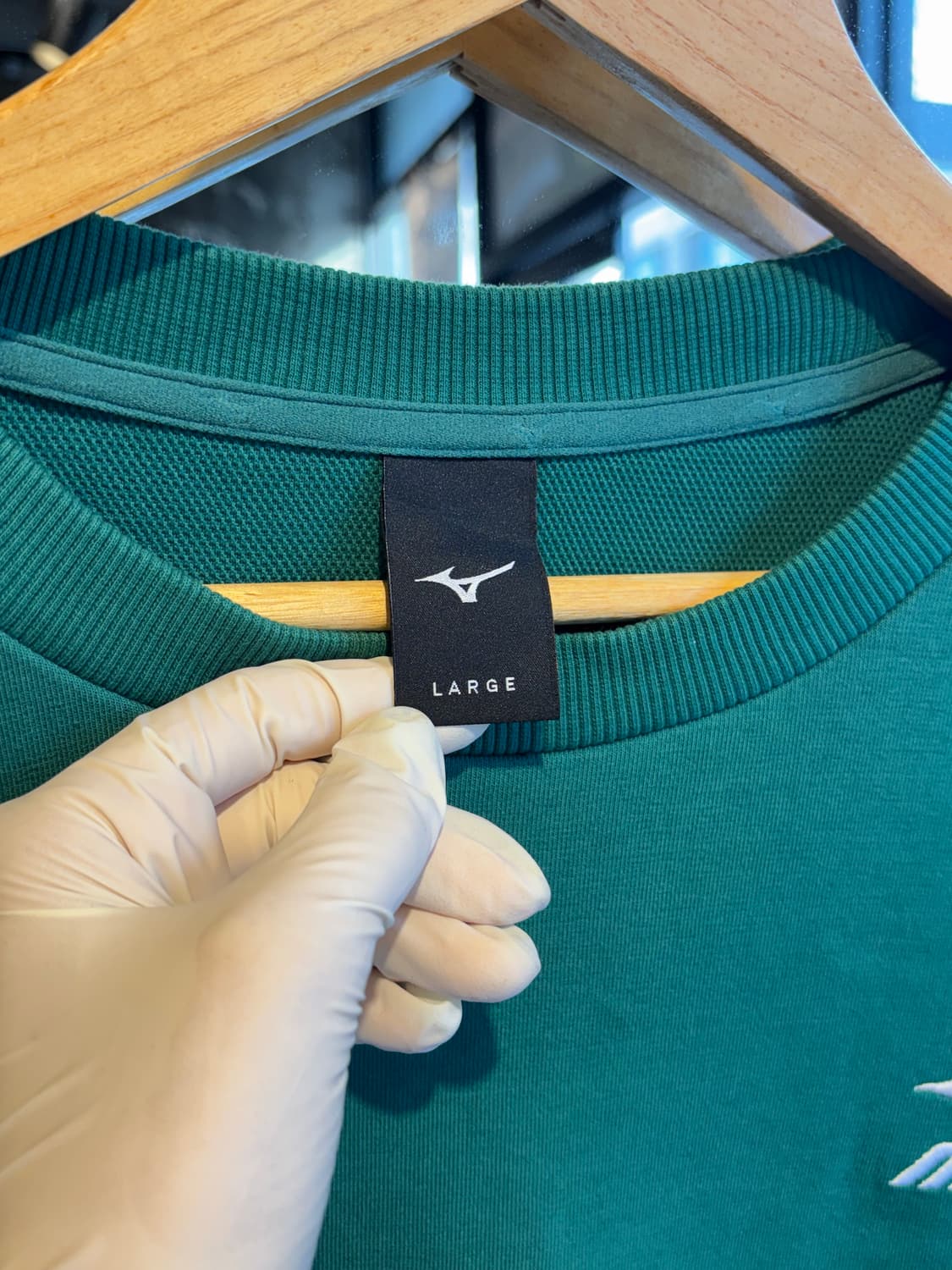 미즈노 빅로그 그린 맨투맨 L 상품이미지2