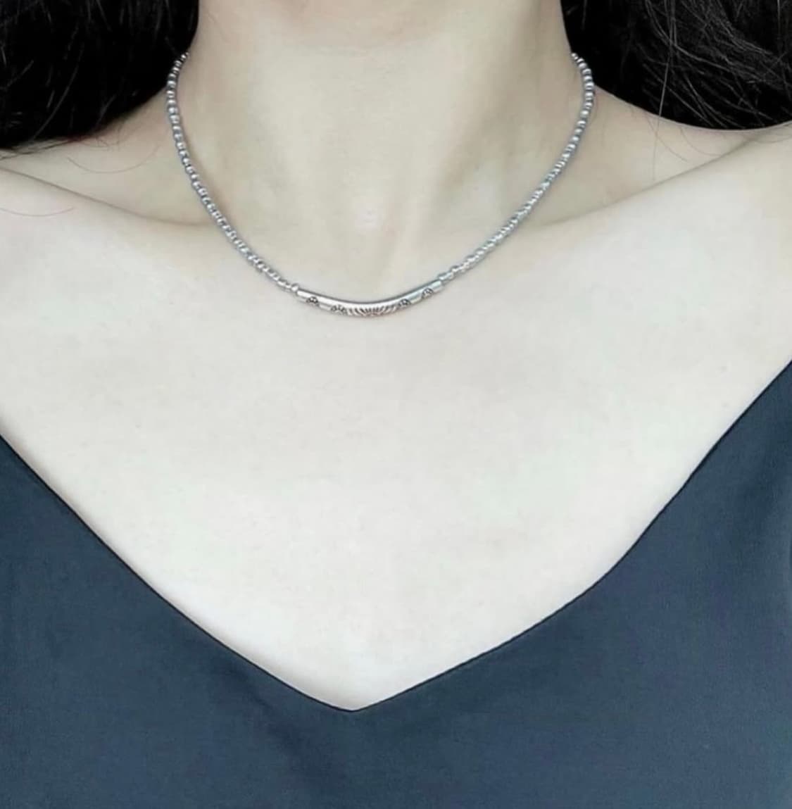 에스닉 히피 보헤미안 원석 우드 핸드메이드 서핑 비즈 레이어드 목걸이  상품이미지1