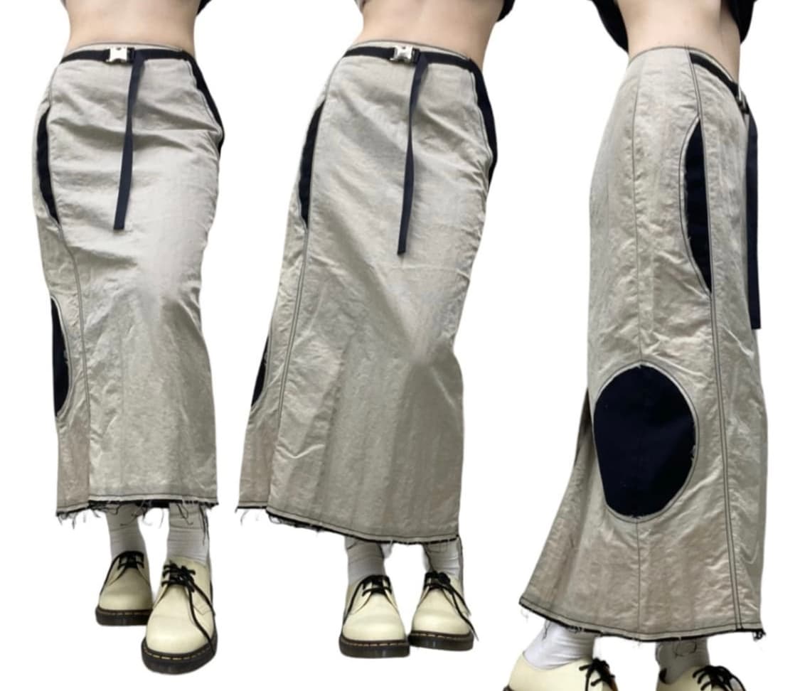 마뗑킴 벨트 트윔 나일론 스커트 상품이미지1