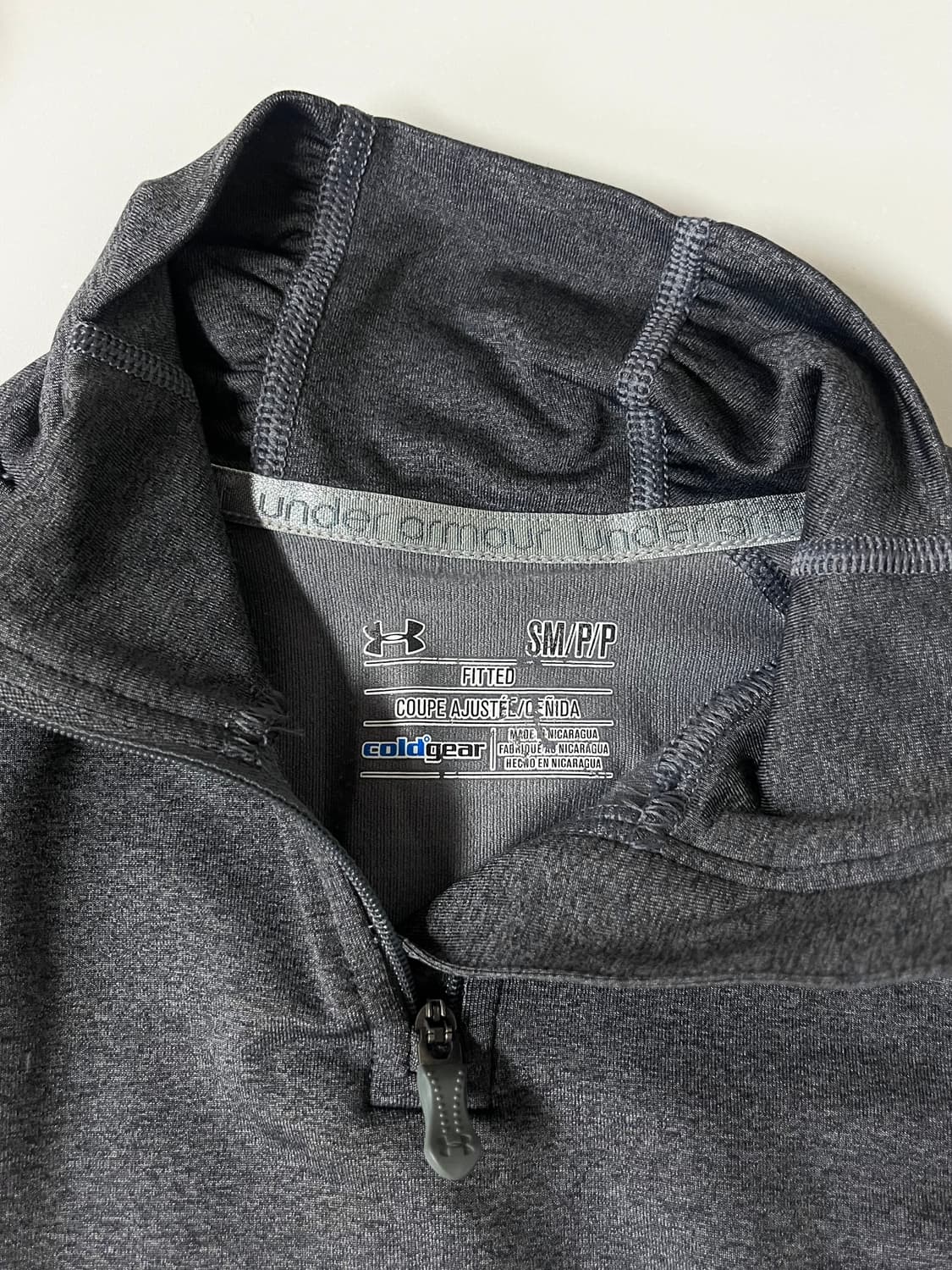 S) 언더아머 콜드기어 피티드 집업 차콜 상품이미지4