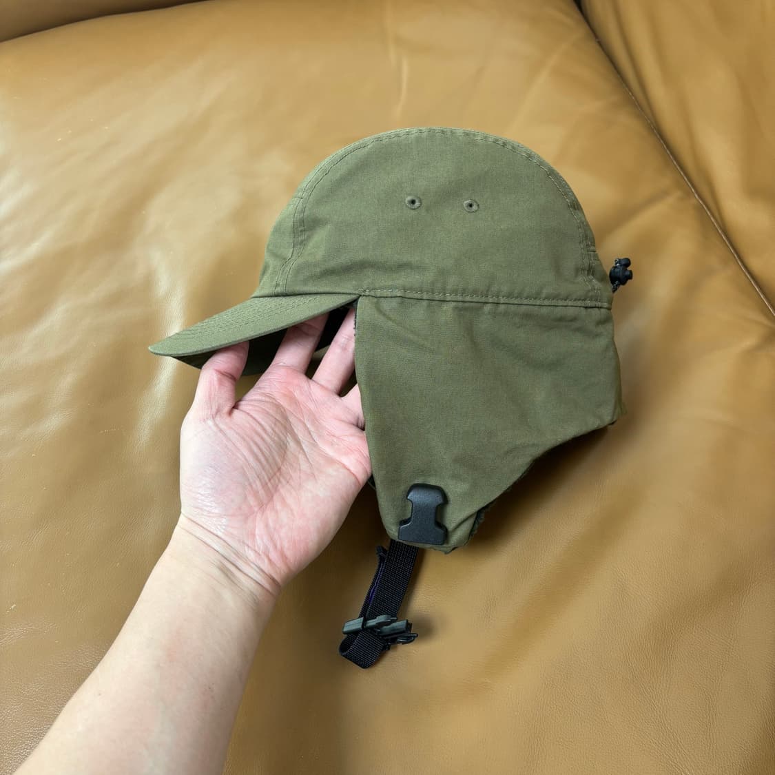 나나미카 노스페이스 퍼플라벨 이어플랩 6패널 볼캡 모자 카키 상품이미지8