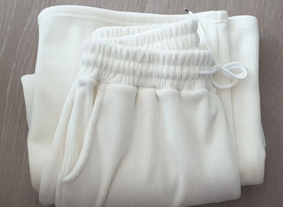 기모 골지 와이드팬츠 상품이미지1