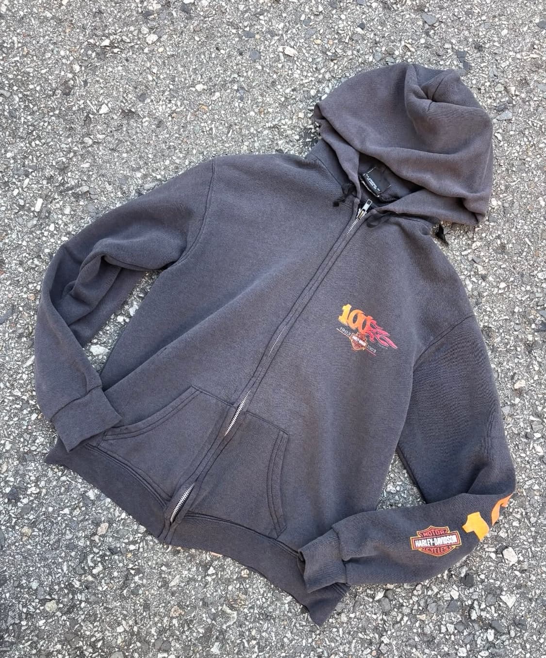 할리데이비슨 플레임 100주년 후드집업 상품이미지2