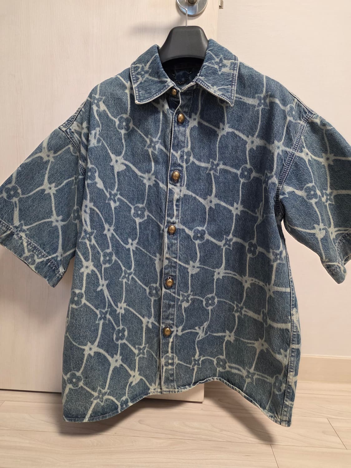 루이비통 데님 반팔 셔츠 XXL 105~ 상품이미지1