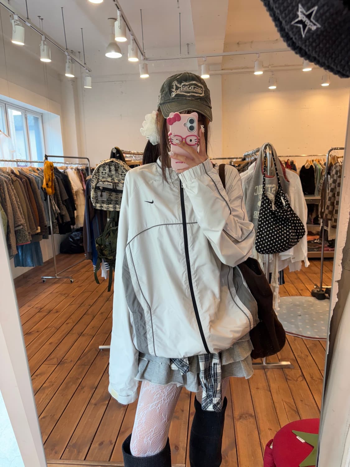 나이키 회베이지 올드스쿨 바람막이 상품이미지1