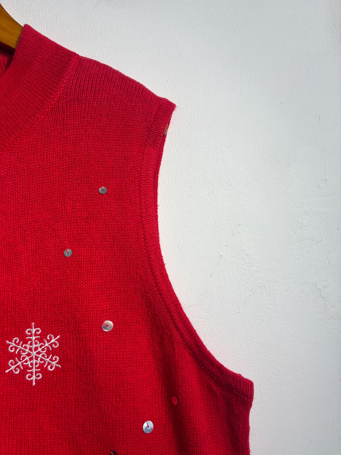 U.S.A. 크리스마스 라미&코튼 어글리니트 베스트 XL어글리스웨터 상품이미지4