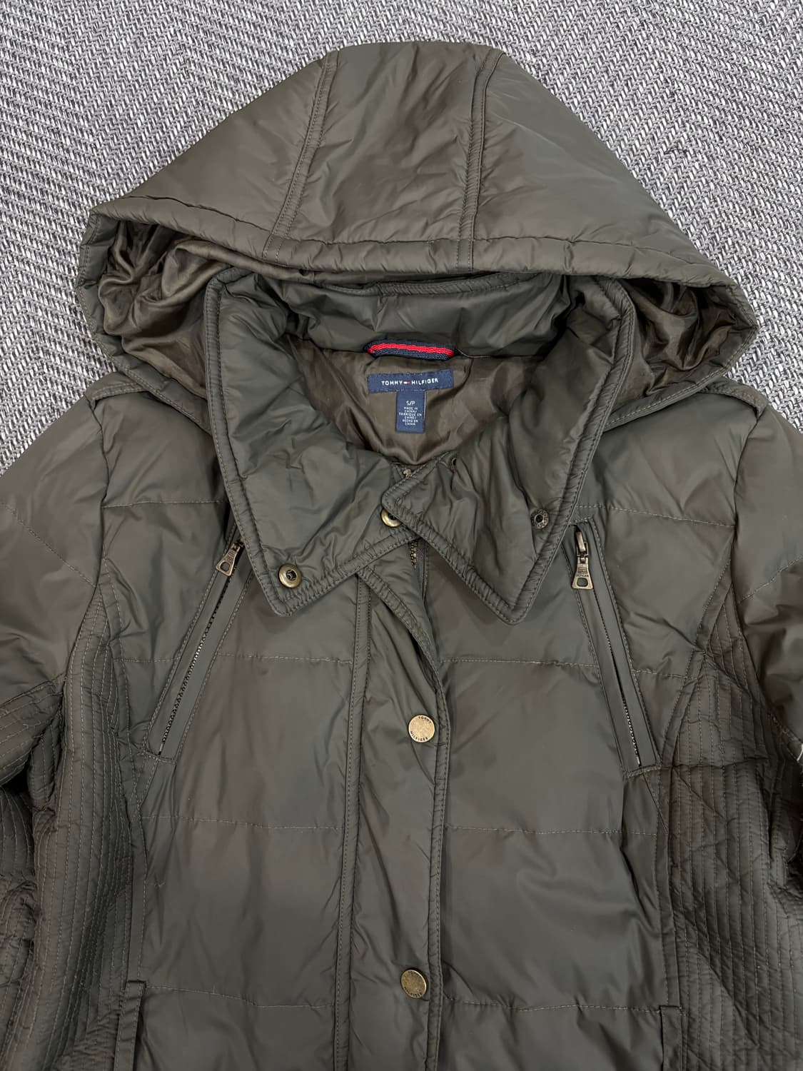 타미힐피거 롱패딩 카키 상품이미지3